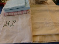 Lot 5pièces T B état literie 3traversins,2monoH P 2taies bleu neuf