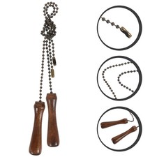  2pcs bâton en bois bronze chaîne de lustre pendentif ventilateur de plafond