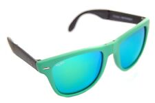 Lunettes De Soleil Ray-Ban Folding Wayfarer RB4105 6021/19 54Mm Vert Mat Miroir