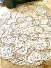 nappe ancienne  a the en coton
