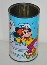 Ancien pot à crayons boite publicitaire crème dessert MONT BLANC vintage 70 80's