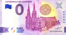 28 CHARTRES Cathédrale, 2024, Billet Euro Souvenir