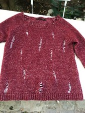 Pull bordeaux et argent