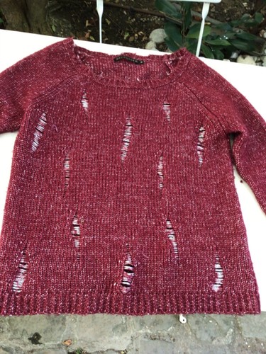 Pull bordeaux argent - bordeaux,