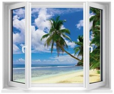 Sticker trompe l'oeil fenêtre