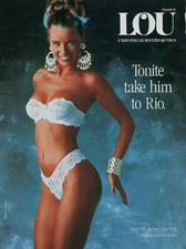 LOU Paris Lingerie Magazine Print Ad Advertising Underwear Culotte Soutien-go...
