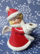 Bougeoir/Porcelaine/Ange De Noël/Hauteur 10 cm/Goebel/West Germany/Vintage 