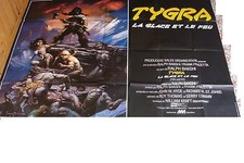 TYGRA le feu et la glace  !  frazetta , bakshi affiche rare geante  240x160 