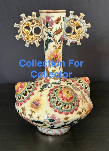 Tres rare antique zsolnay pecs - rare,