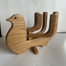 Swedish Wooden Dove Candelabra