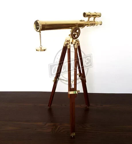 Ancien télescope laiton - ancien,