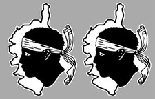 2 STICKERS CORSE CORSICA TETE
