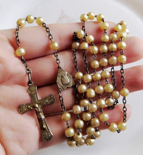 Chapelet ancien perles - ,