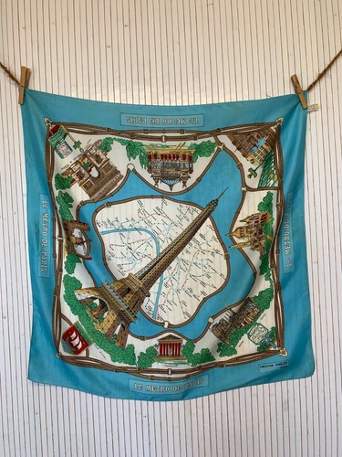 Foulard carré vintage - foulard,