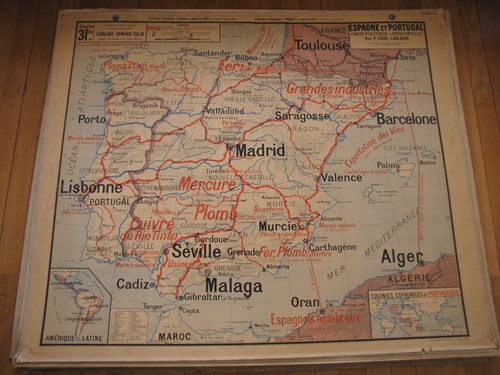 Carte scolaire vidal lablache - carte,