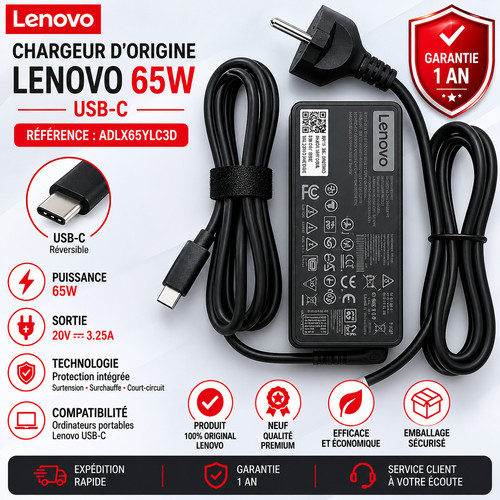 Chargeur origine lenovo - chargeur,