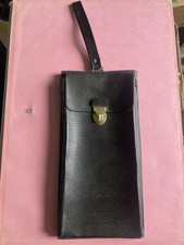 Ancien porte-carte routier LE TANNEUR - Cuir noir Vintage