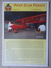 BULLETIN PIPER CLUB FRANCE N°70 CUB CLEMENTINE PIPER J3 ARCHEOLOGIE AERIENNE