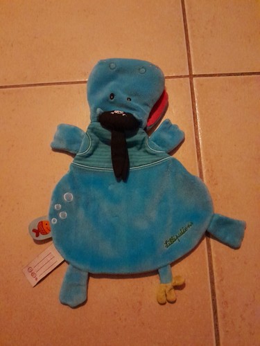 Doudou plat hippopotame - plat, arnold