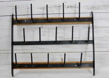 ratelier rack crochet support etagere cuisine egoutoir bois et fer