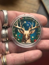 1 Oz argent - American Eagle Silver - Renne de Noël Xmas Reindeer  - USA 2024