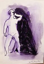 SECRET LOVERS dessin original nus érotisme fun valentine cadeau artiste BELAUBRE
