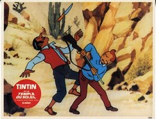 *Tintin et le temple du soleil Film d'animation Hergé Photo originale papier