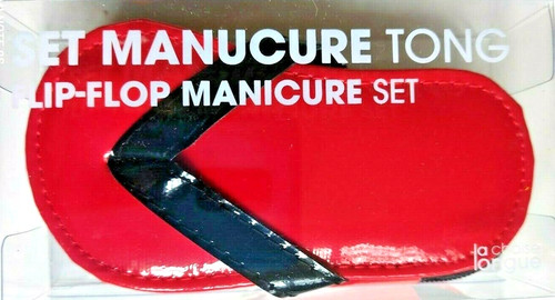 Set manucure tong rouge la - tong,