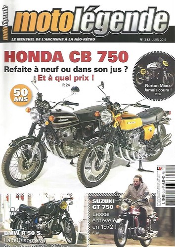 Moto legende 312 honda cb - n°312,