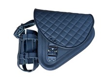 Sacoche Oscillant Diablo Blackline Matelassé Adapté pour Harley Davidson Softail