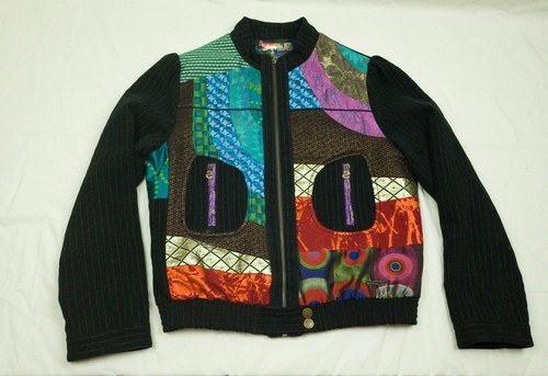 Desigual rainbow zip jacket - rainbow,