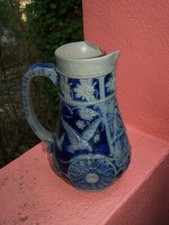 Pot Pichet Grès d’Alsace  Betschdorf. Décor bleu VINTAGE