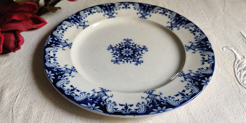 Assiette plate antique jules - plate,