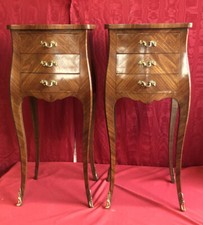 PAIRE DE CHEVETS STYLE LOUIS XV RÉGENCE MARQUETERIE - LIVRAISON POSSIBLE