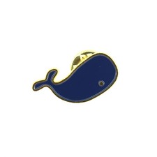 Pin's Baleine Bleue et dorée