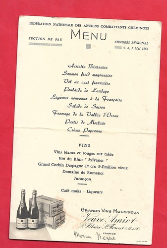 Menu vins mousseux veuve - ,