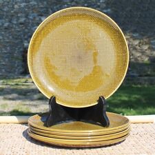 Ensemble de 6 assiettes plates vintage Salins modèle Miramar Bronze no Deauville