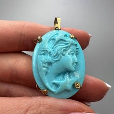 Pendentif camée vintage en