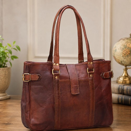 Sac main cuir - en, chèvre