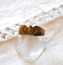 Bague en laiton gravé Douille - Guerre WW1 Bijou Art des Tranchées T.59