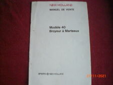  ANCIEN MANUEL DE VENTE  BROYEUR   A  MARTEAUX   NEW HOLLAND  