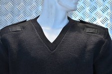 Noir Pull Col V 100% Laine -