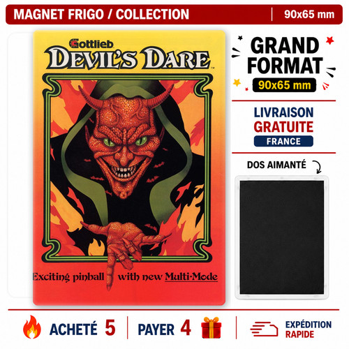 Magnet frigo flipper devil - flipper, devil's