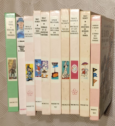Bibliothèque rose verte - bibliothèque, et