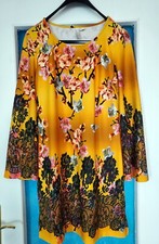 BODY FLIRT Boutique – robe courte multico floral fond orange ocre moutarde T42