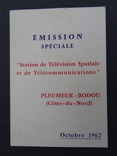 Plaquette RADOME PLEMEUR BODOU ANDOVER Emission spéciale Octobre 1962 De Gaulle