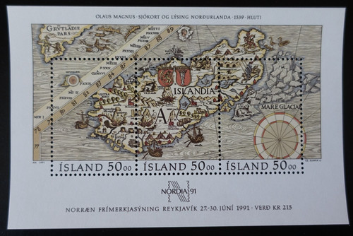 Timbres islande bloc - d',