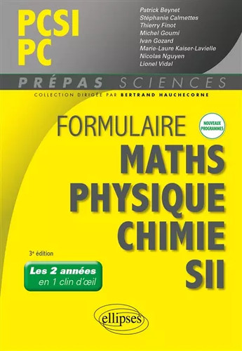 Formulaire pcsi maths - formulaire,