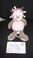 doudou peluche musical hérisson Manon & Alizée marron gris rose NATTOU 26cm 2X
