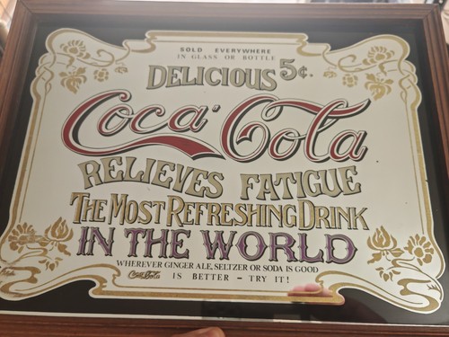 Miroir publicitaire coca cola - miroir, coca-cola
